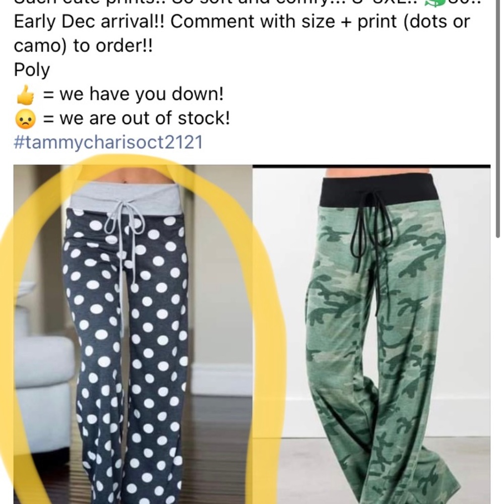 Polka dot pajama pants